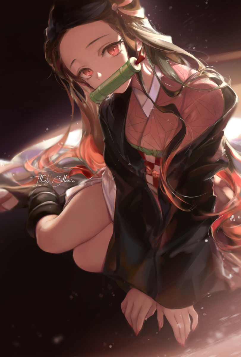 This is a pixiv picture whose title is 禰豆子ちゃん.