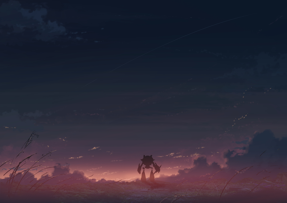 This is a pixiv picture whose title is sunset.