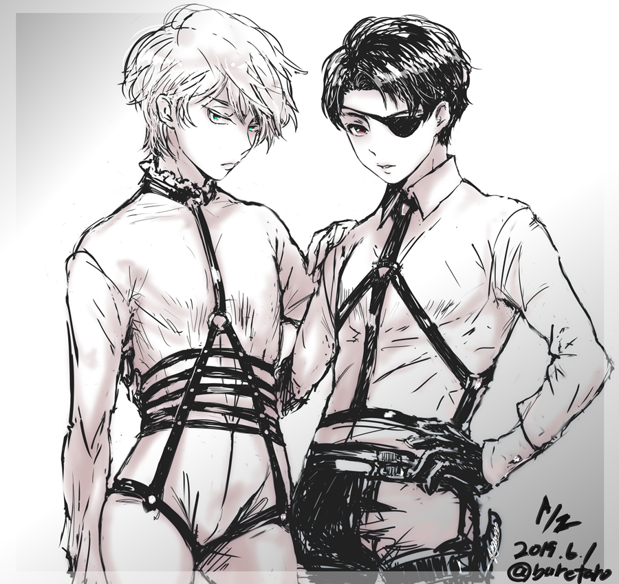 This is a pixiv picture whose title is 【腐向け】ほぼスレインくんと伊奈帆くん【ログ】.
