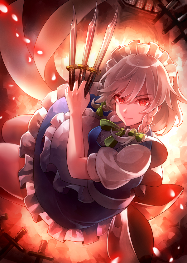 This is a pixiv picture whose title is 紅魔館のメイド.