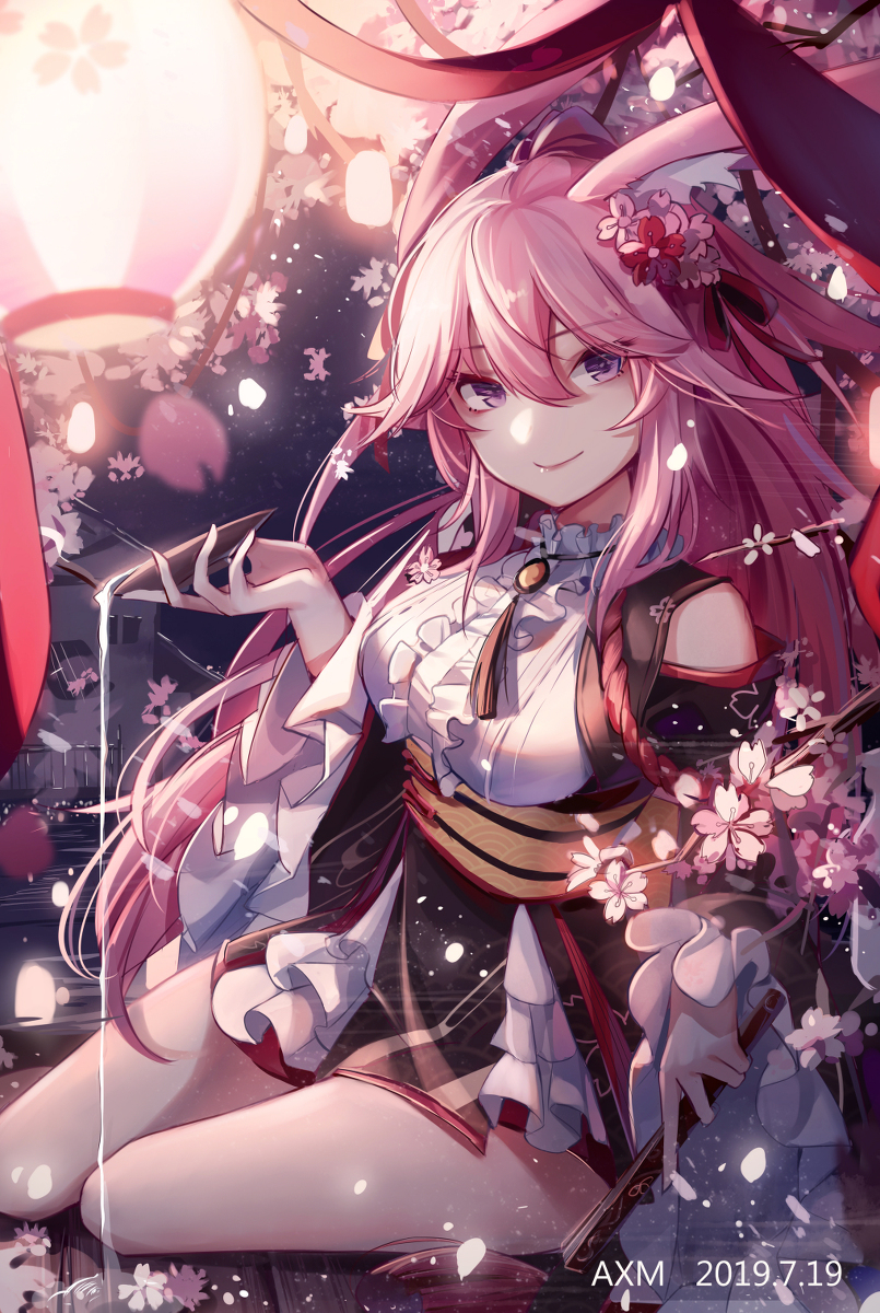 This is a pixiv picture whose title is 八重樱.