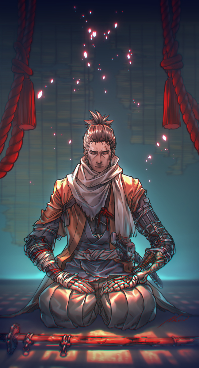 This is a pixiv picture whose title is 隻狼.