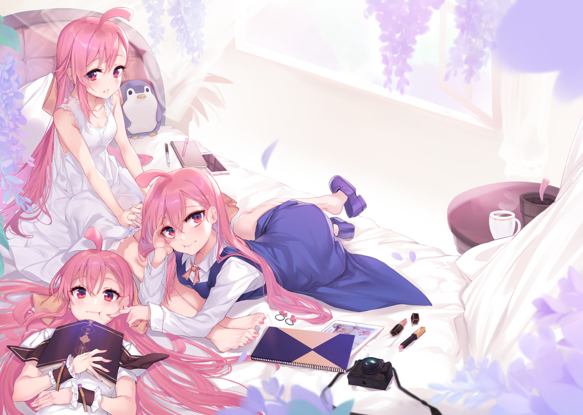 This is a pixiv picture whose title is 看板娘X3.