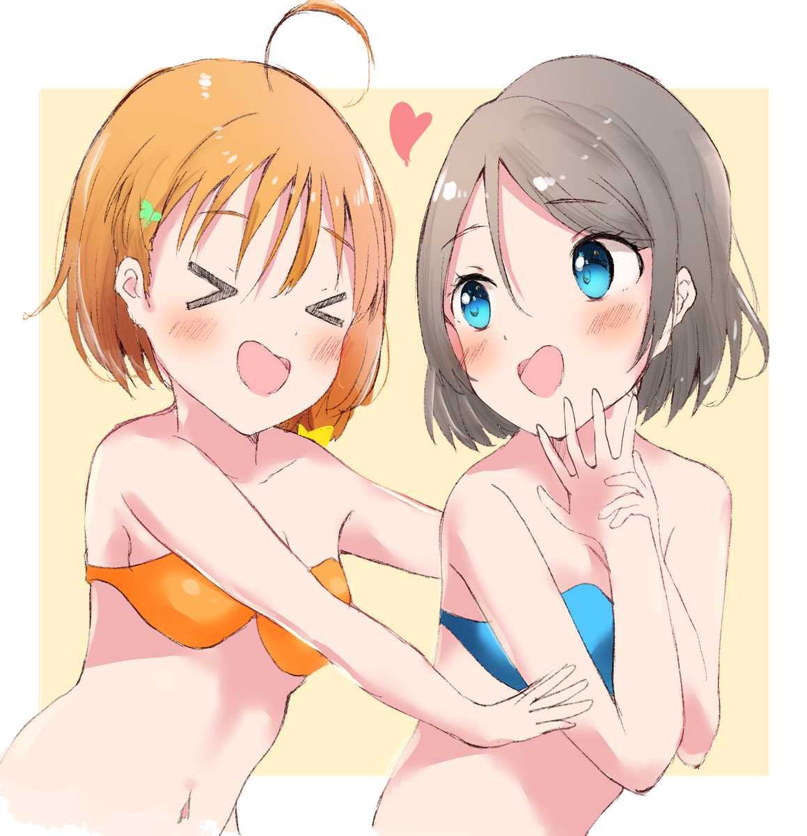 This is a pixiv picture whose title is 下着姿で.