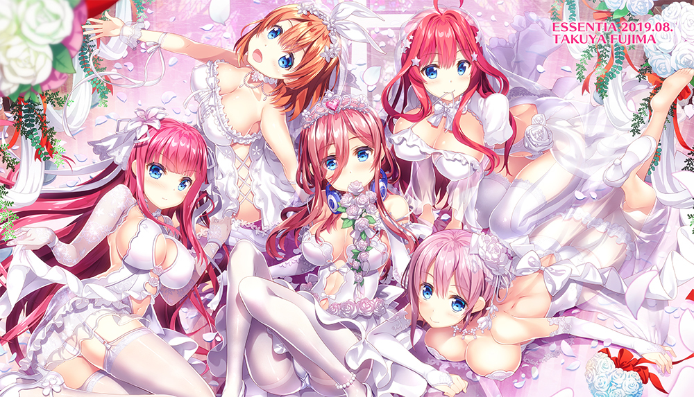 This is a pixiv picture whose title is 中野家ウェディング.