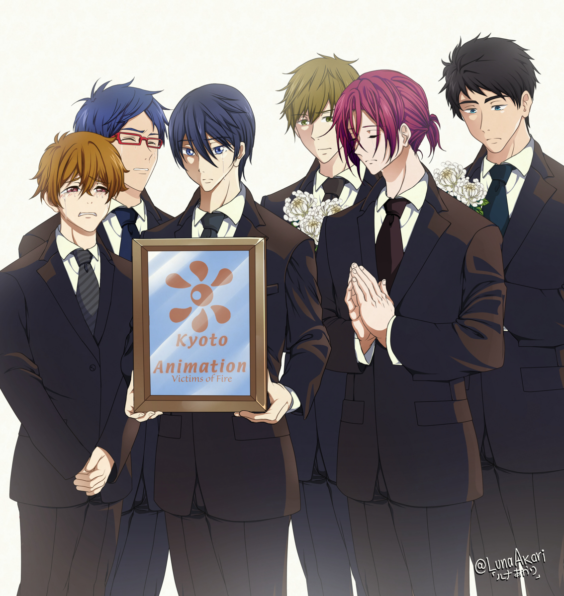 This is a pixiv picture whose title is Pray for KyoAni.