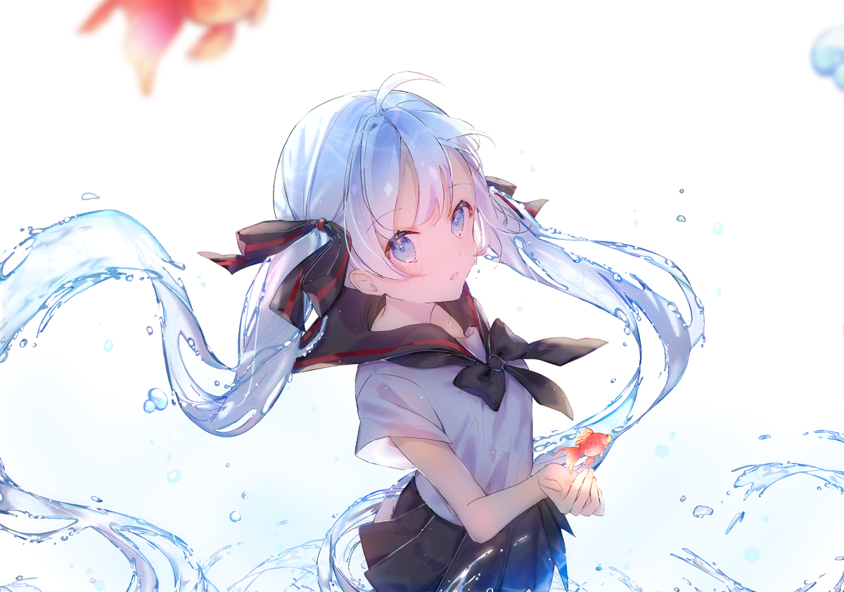 This is a pixiv picture whose title is ボトルミク.