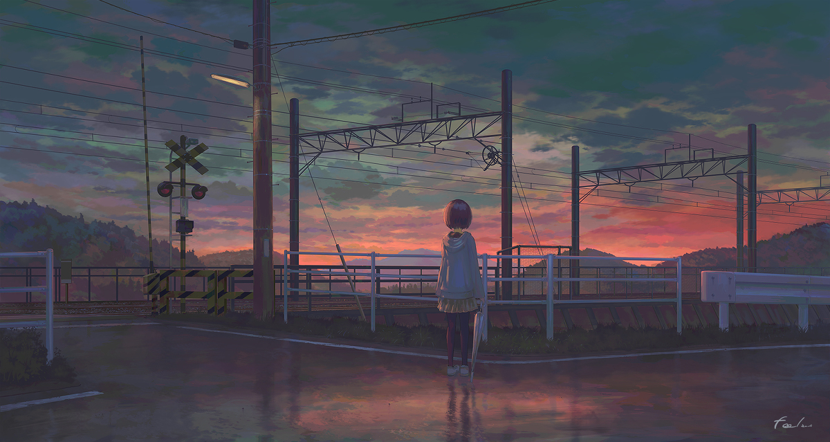 This is a pixiv picture whose title is 雨上がり.