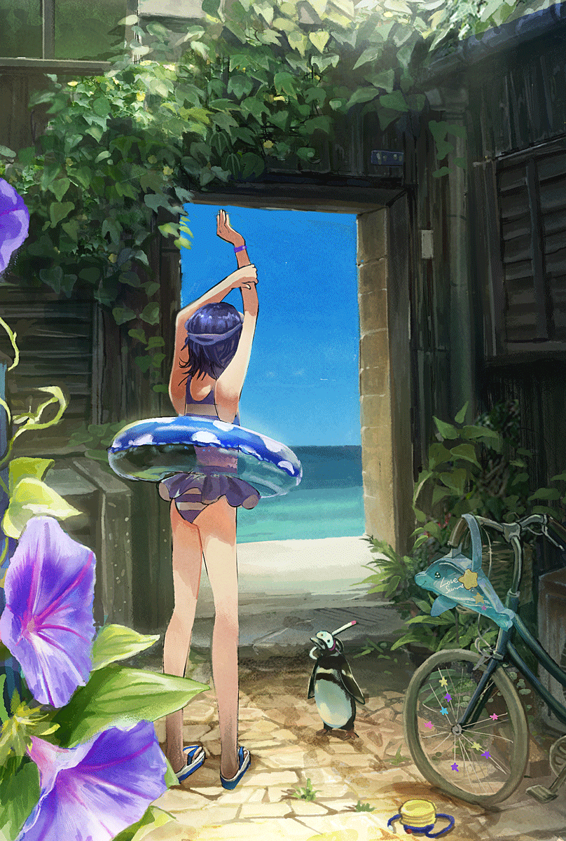 This is a pixiv picture whose title is 夏の入り口.