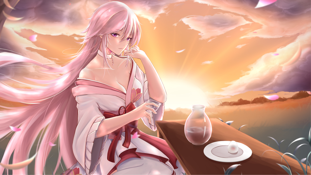 This is a pixiv picture whose title is 摸了.