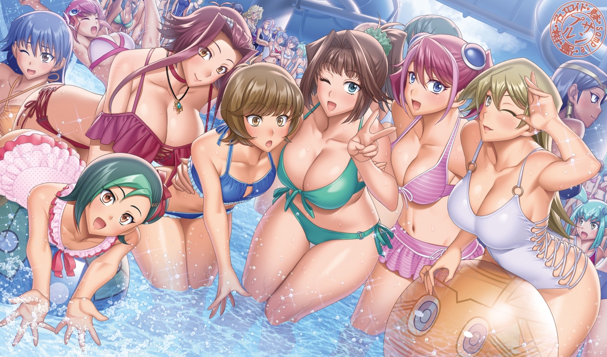 This is a pixiv picture whose title is プレイマット　遊戯王ヒロインズ　水着Ver.