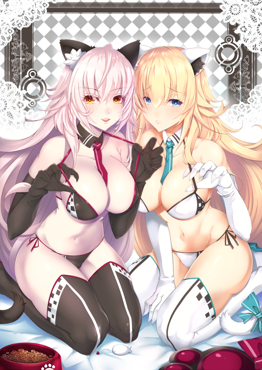 This is a pixiv picture whose title is (=ↀωↀ=).