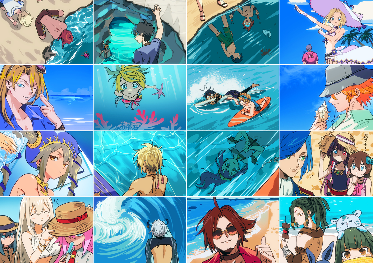 This is a pixiv picture whose title is 夏のメギドまとめ.