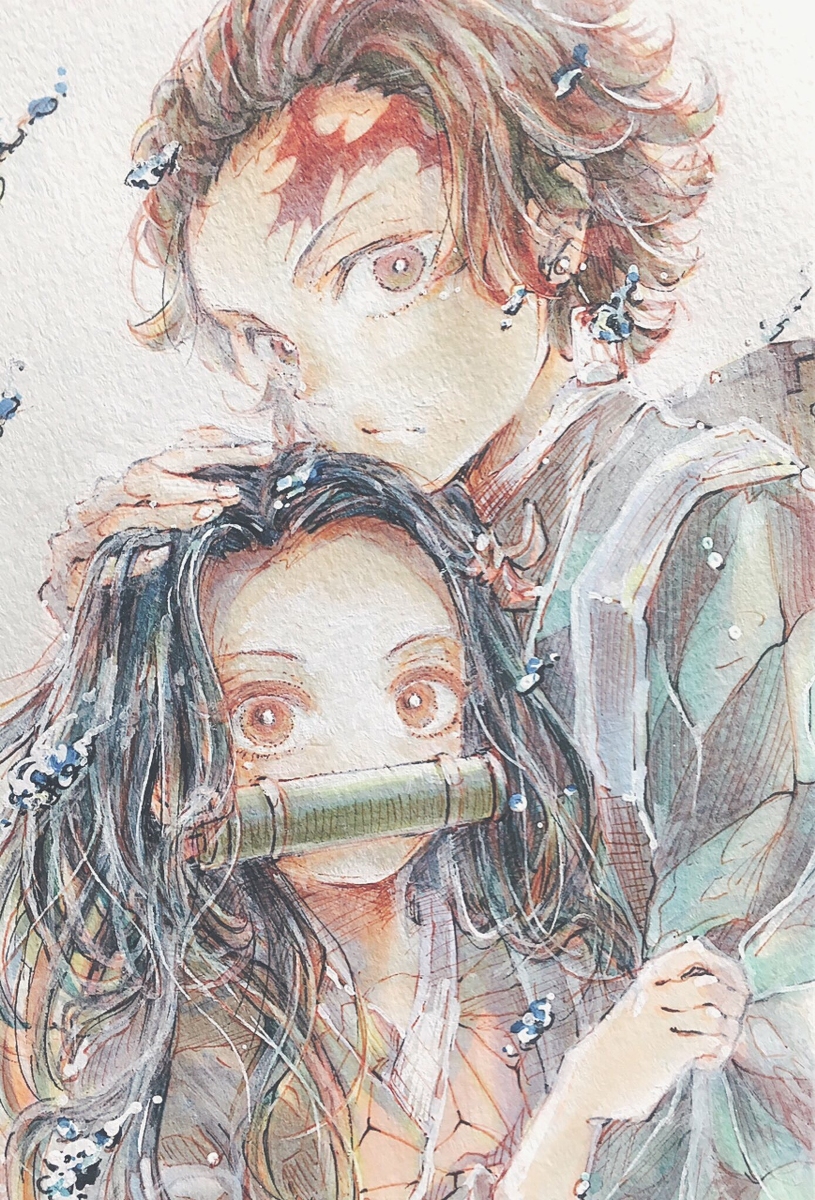 This is a pixiv picture whose title is 鬼滅の刃.