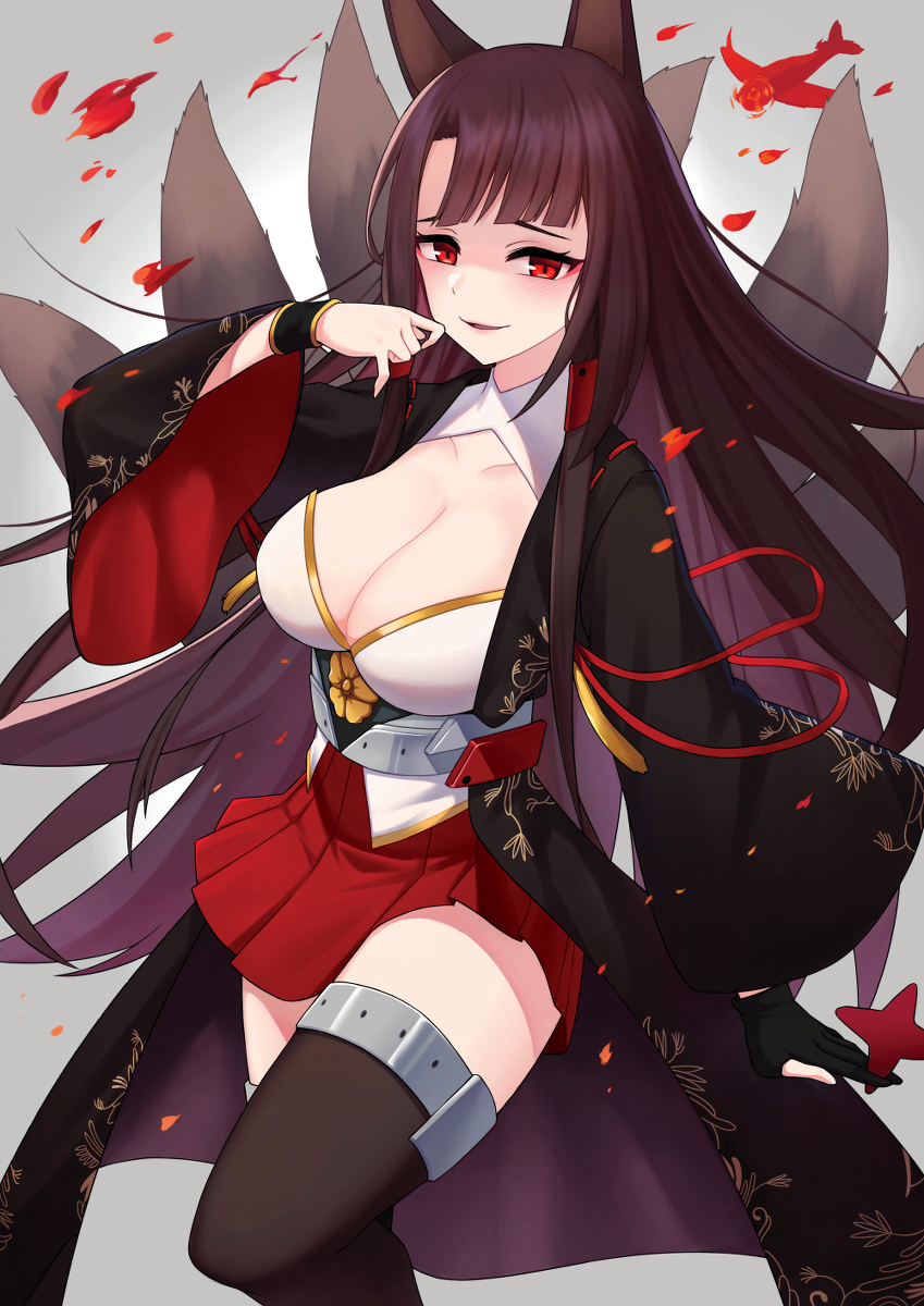 This is a pixiv picture whose title is Akagi  赤城.