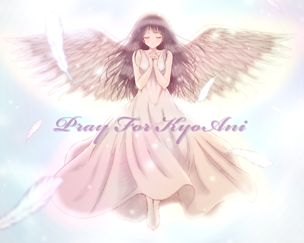 This is a pixiv picture whose title is Pray For KyoAni.