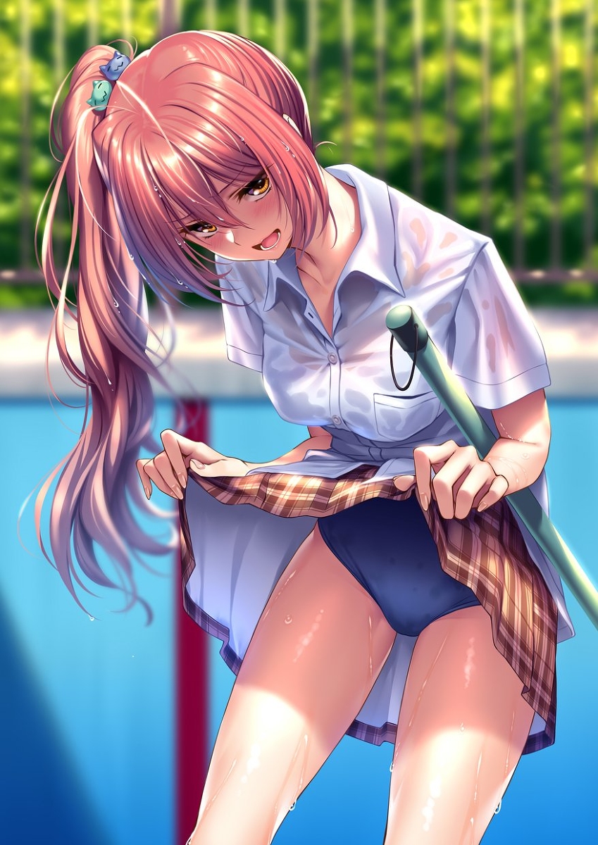 This is a pixiv picture whose title is びびった？残念水着でしたー♪.