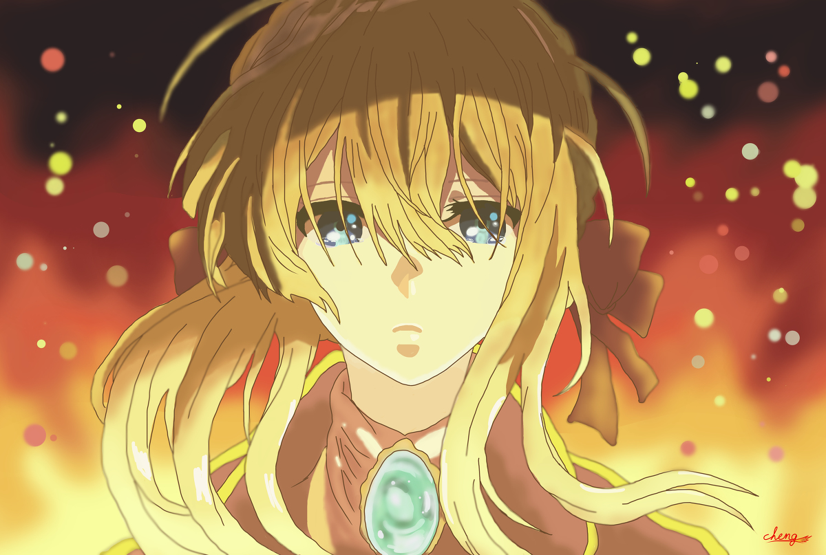 This is a pixiv picture whose title is 紫羅蘭永恆花園 維爾莉特.