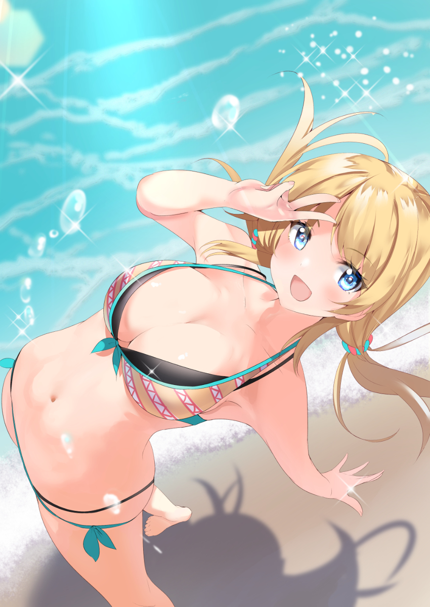 This is a pixiv picture whose title is 水着めぐる.