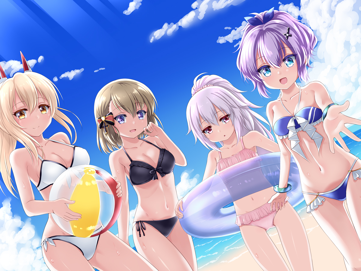 This is a pixiv picture whose title is 夏の主人公組.