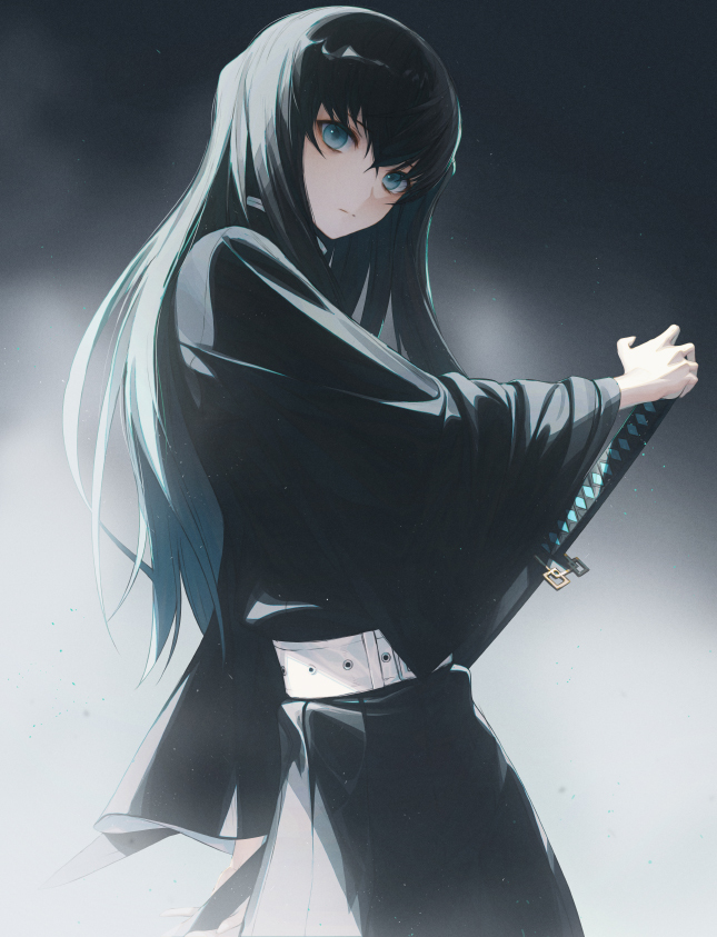 This is a pixiv picture whose title is 霞柱.