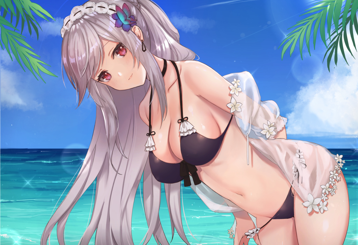 This is a pixiv picture whose title is 水着ダンケルクさん.