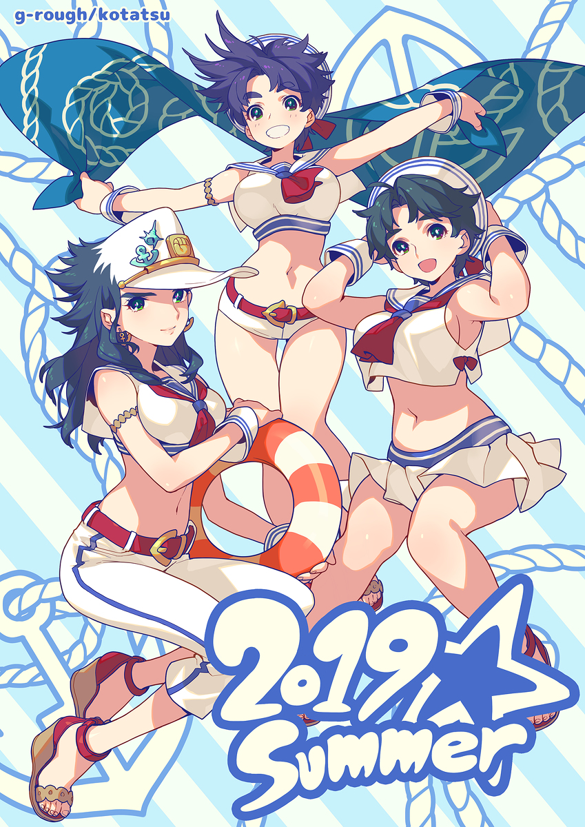 This is a pixiv picture whose title is 2019年暑中お見舞い.