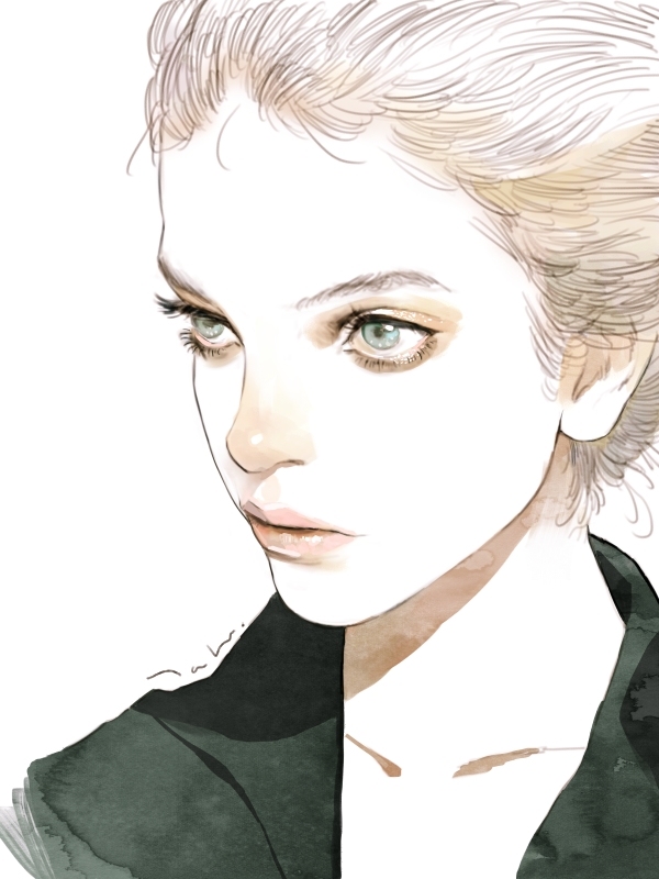 This is a pixiv picture whose title is 顔の習作.