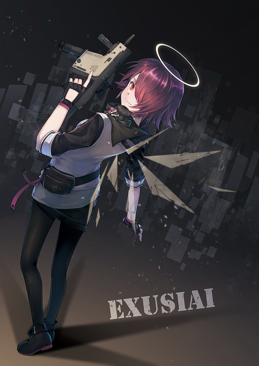 This is a pixiv picture whose title is Exusiai.