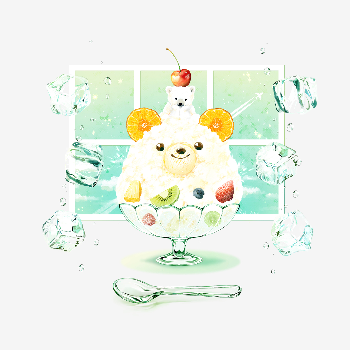 This is a pixiv picture whose title is 【今日の極地】7/26.