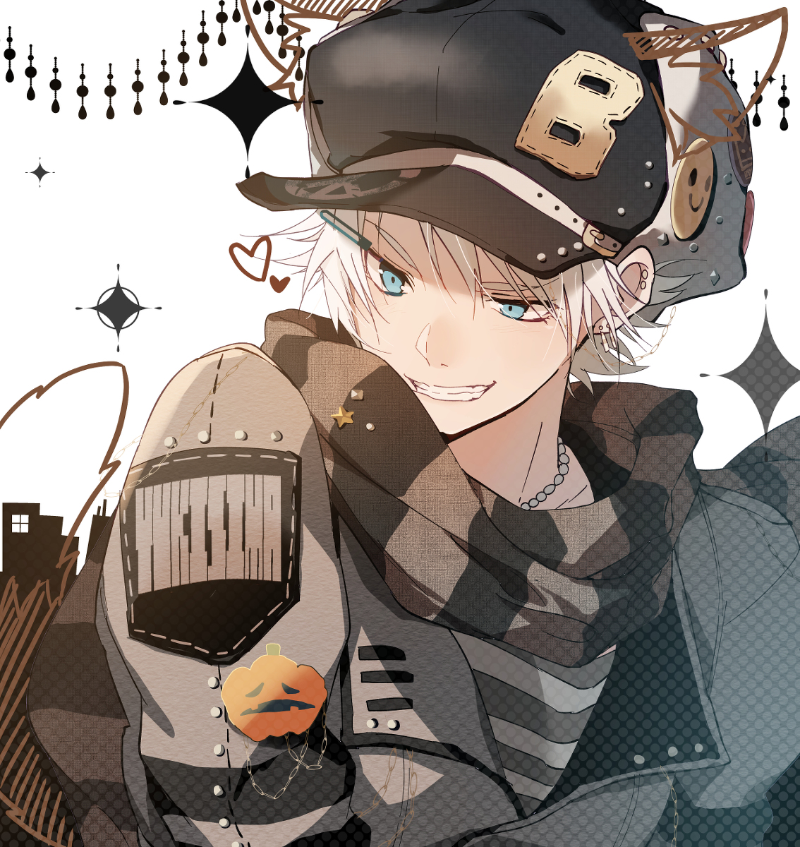 This is a pixiv picture whose title is ガンメン.