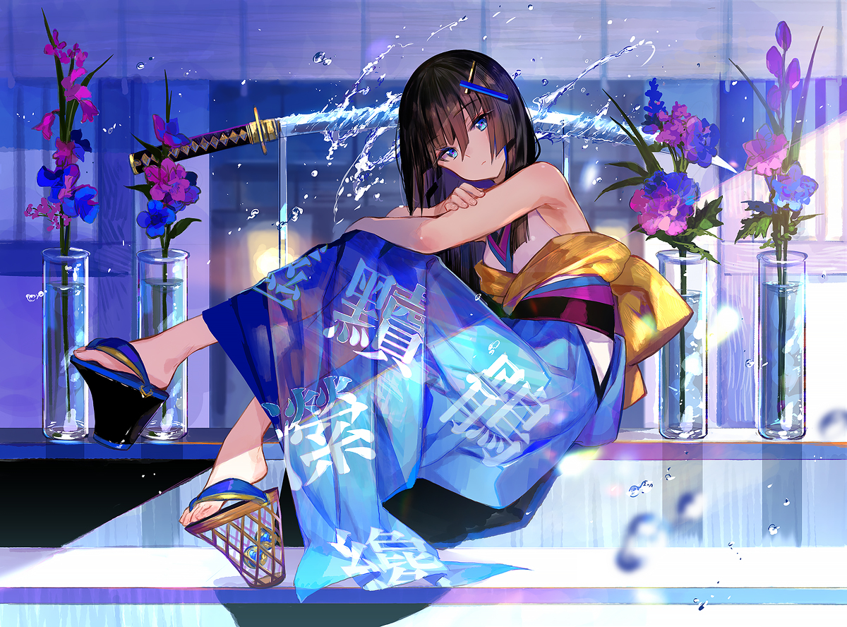 This is a pixiv picture whose title is 水刀.