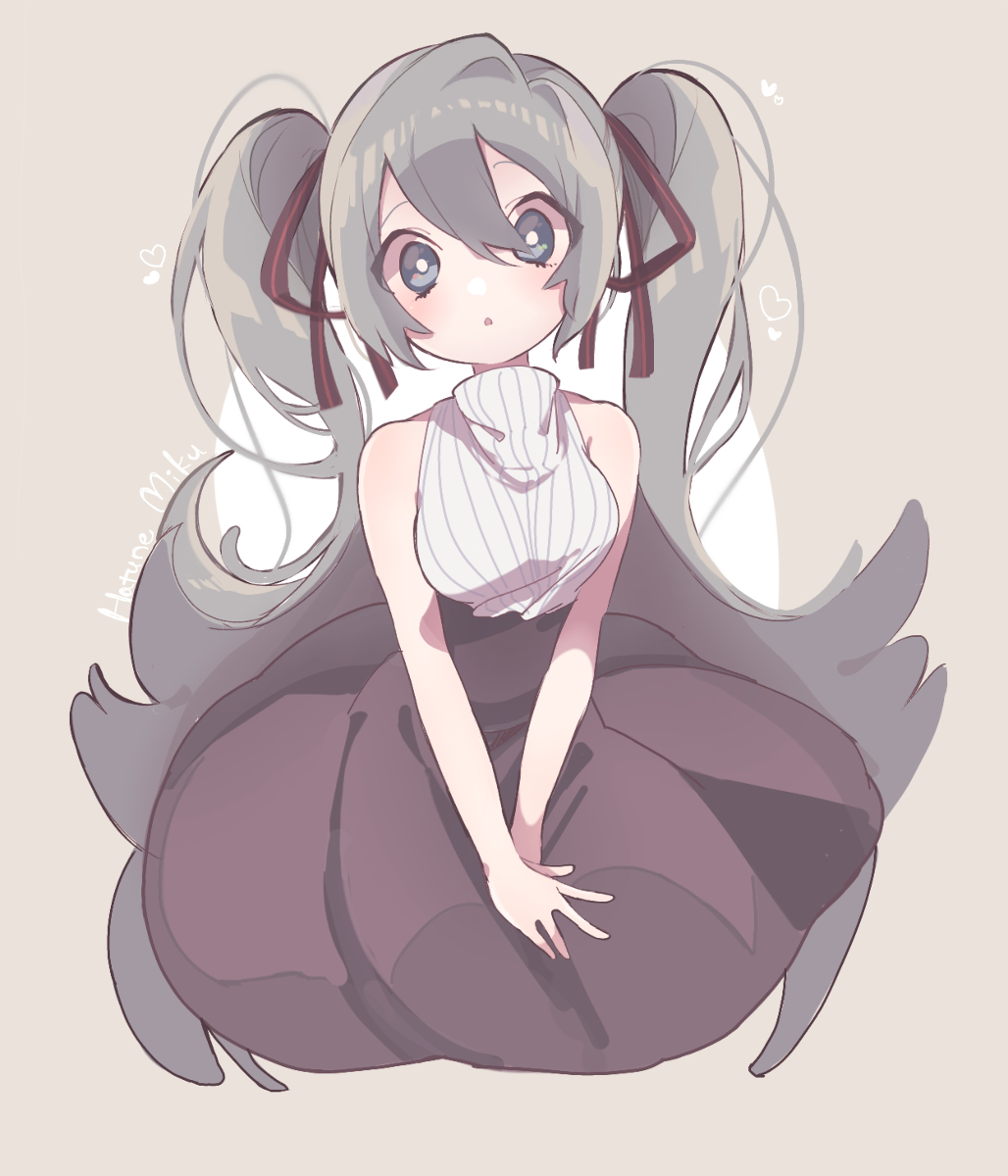 This is a pixiv picture whose title is ニットミクさん.