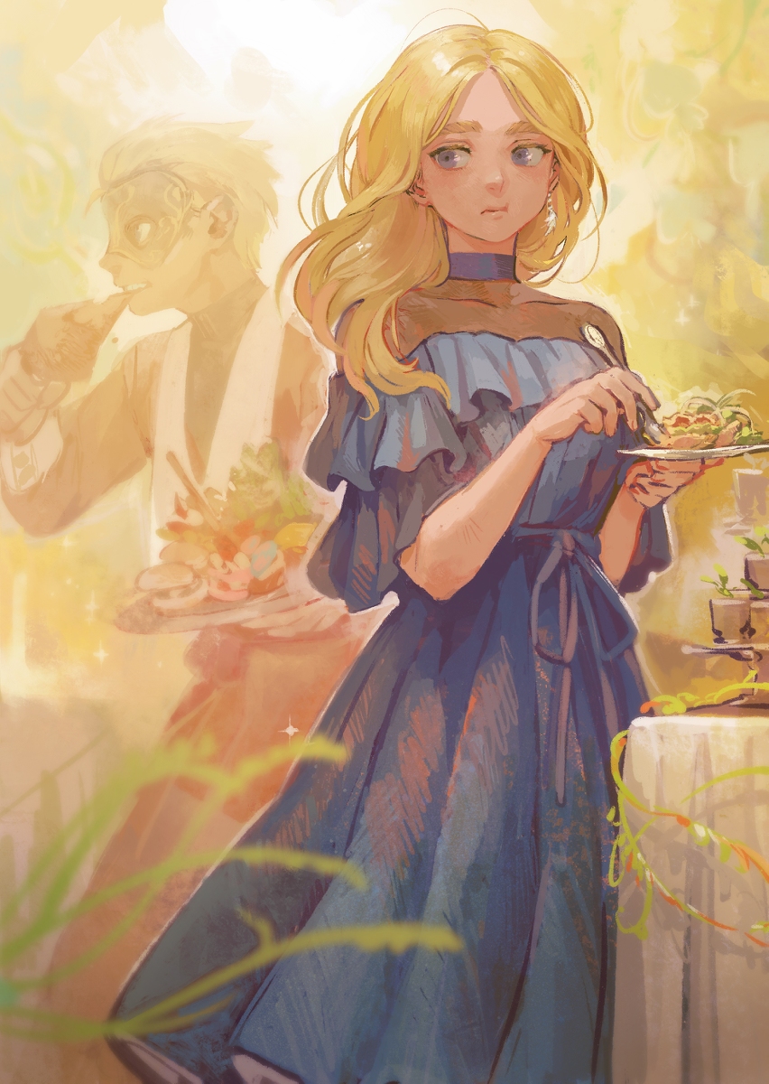 This is a pixiv picture whose title is 【PFLS】花の祭に黄金ふたつ.