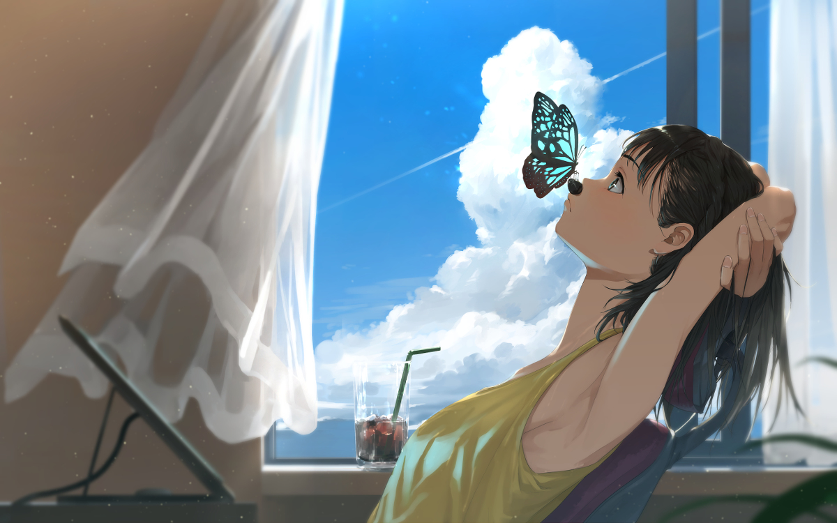 This is a pixiv picture whose title is 夏の幻想.