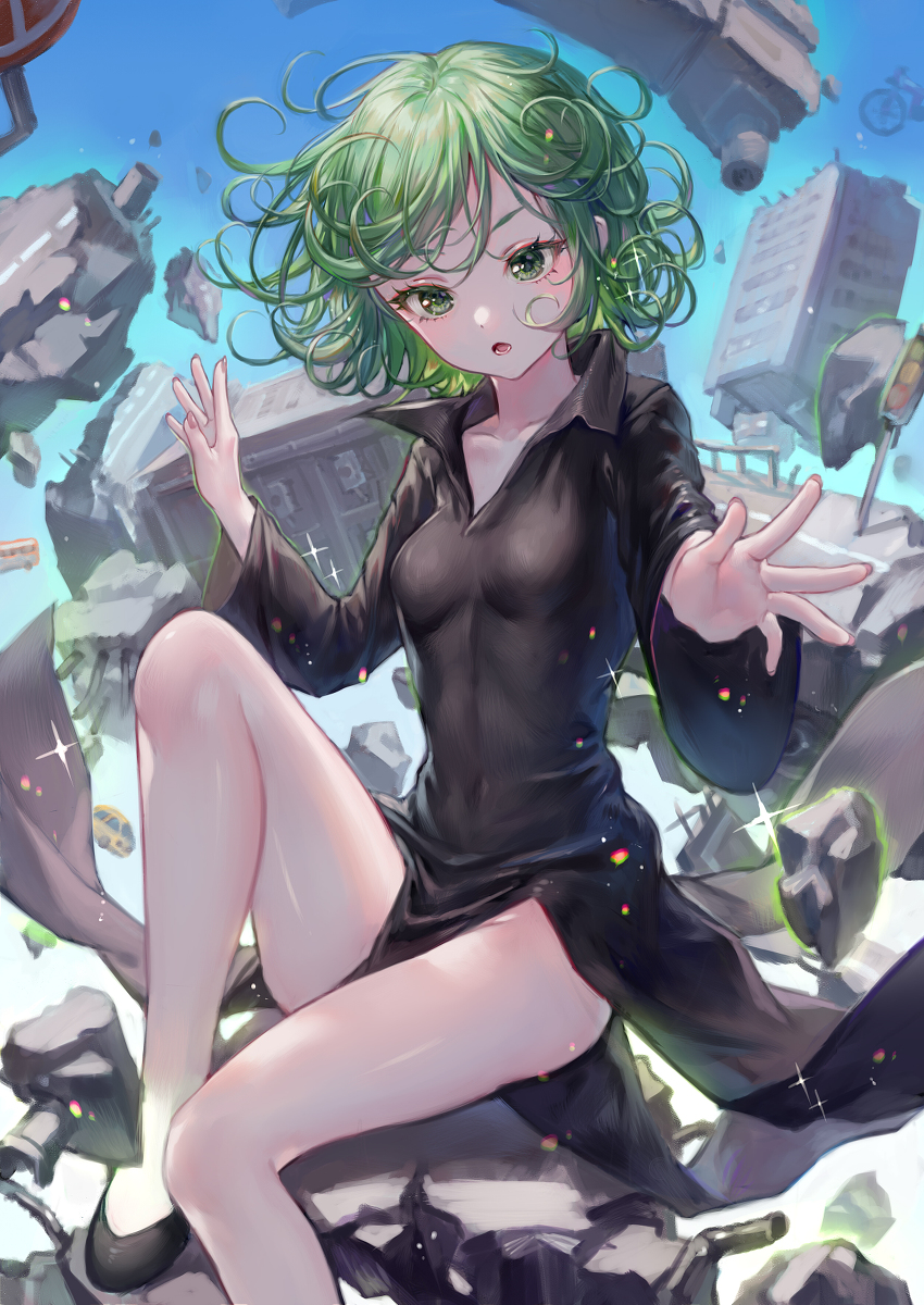 This is a pixiv picture whose title is 戦慄のタツマキ.