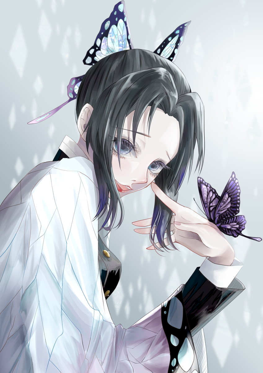 This is a pixiv picture whose title is 胡蝶しのぶ.