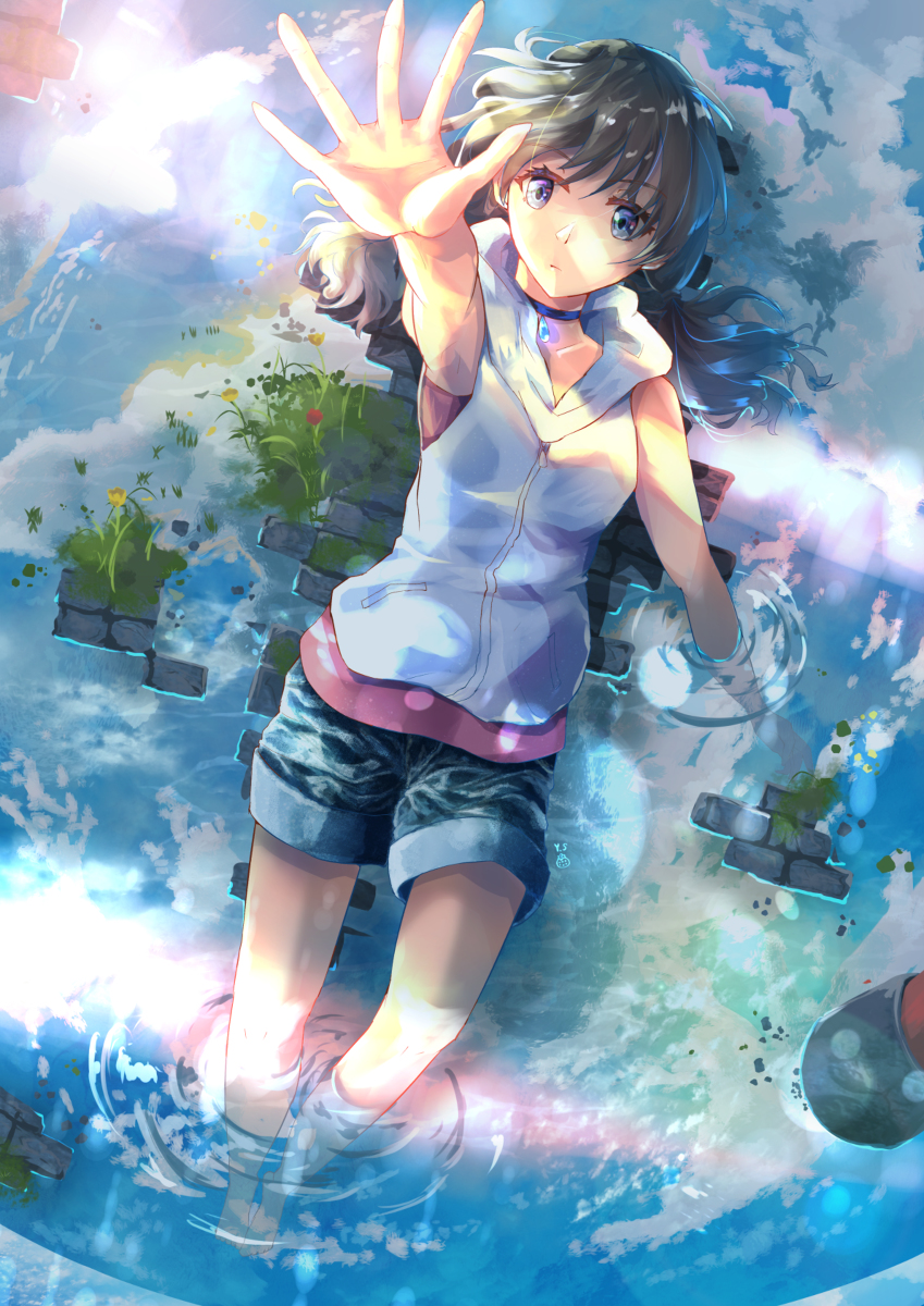 This is a pixiv picture whose title is 晴れの水たまり.