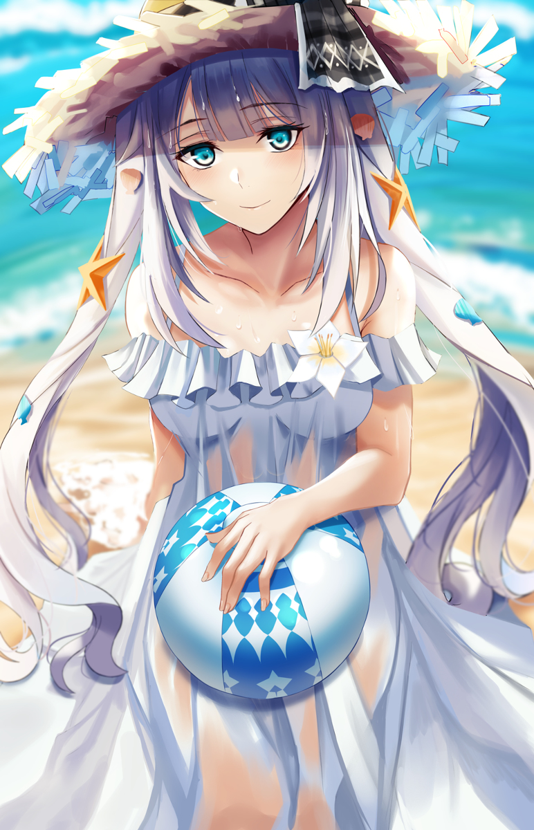 This is a pixiv picture whose title is 海 マリー.