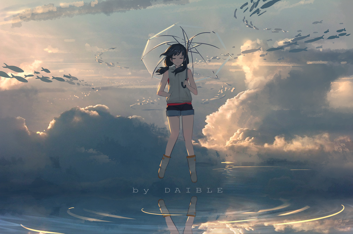 This is a pixiv picture whose title is 涼しくなりたい.