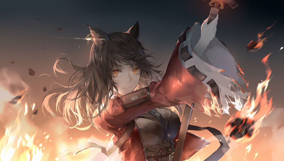 This is a pixiv picture whose title is 天火.