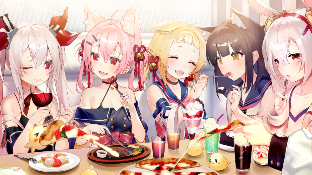 This is a pixiv picture whose title is 食事.