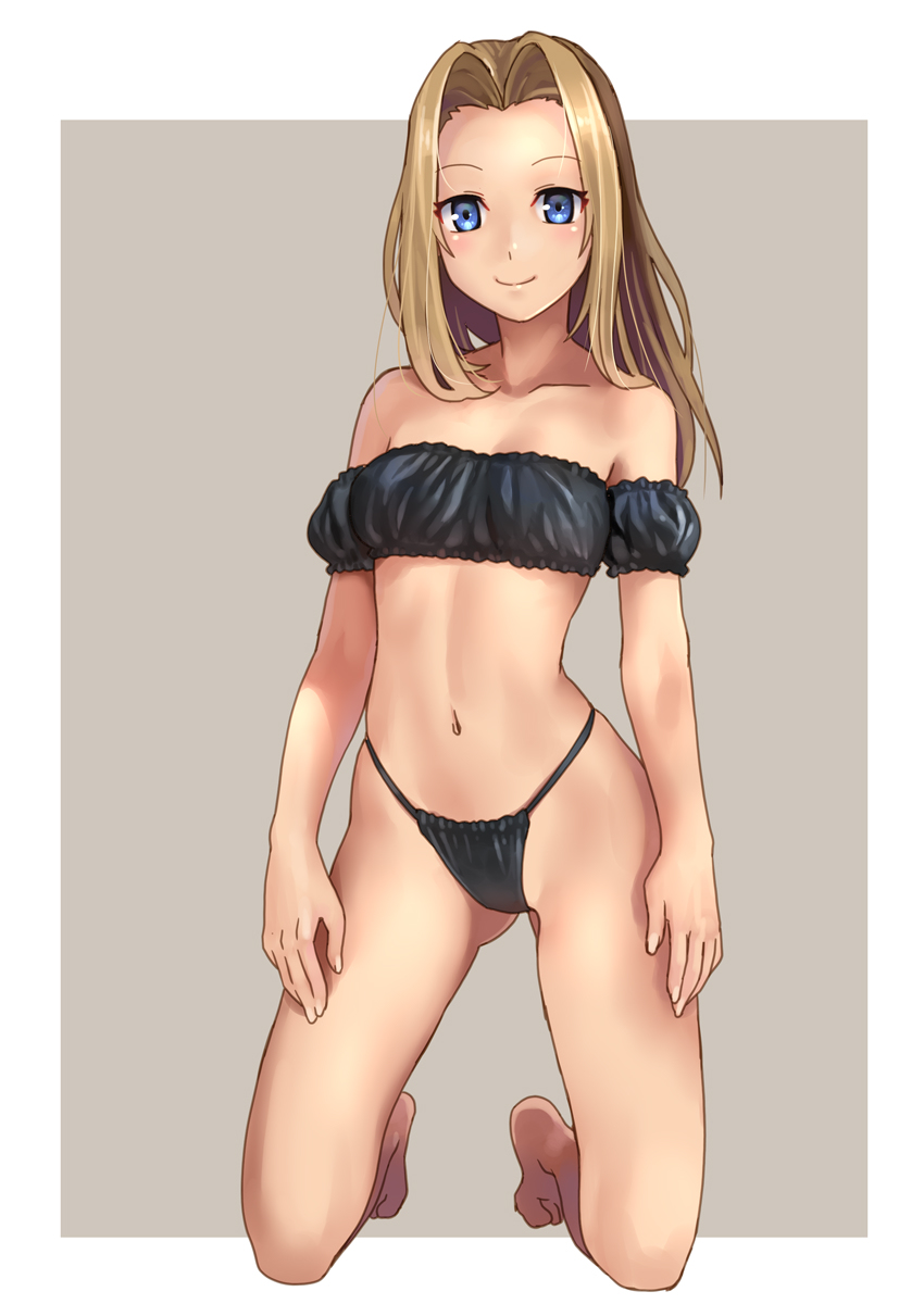 This is a pixiv picture whose title is 黒水着.