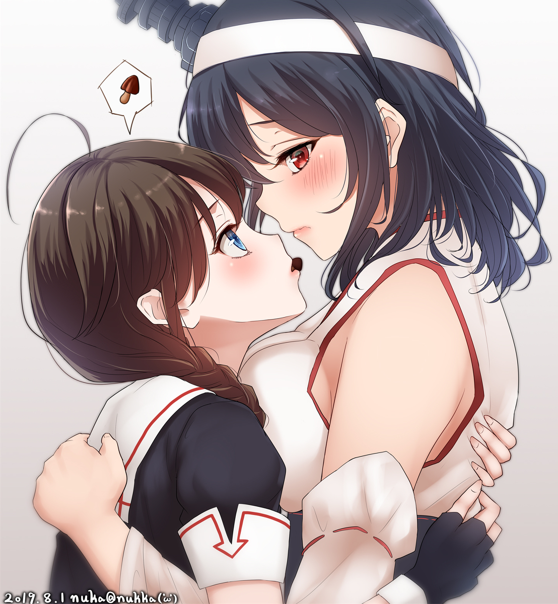 This is a pixiv picture whose title is 「ねぇ山城　僕ときのこの山ゲームしよ？」.