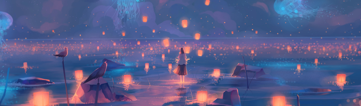 This is a pixiv picture whose title is 灯心化作“结”.