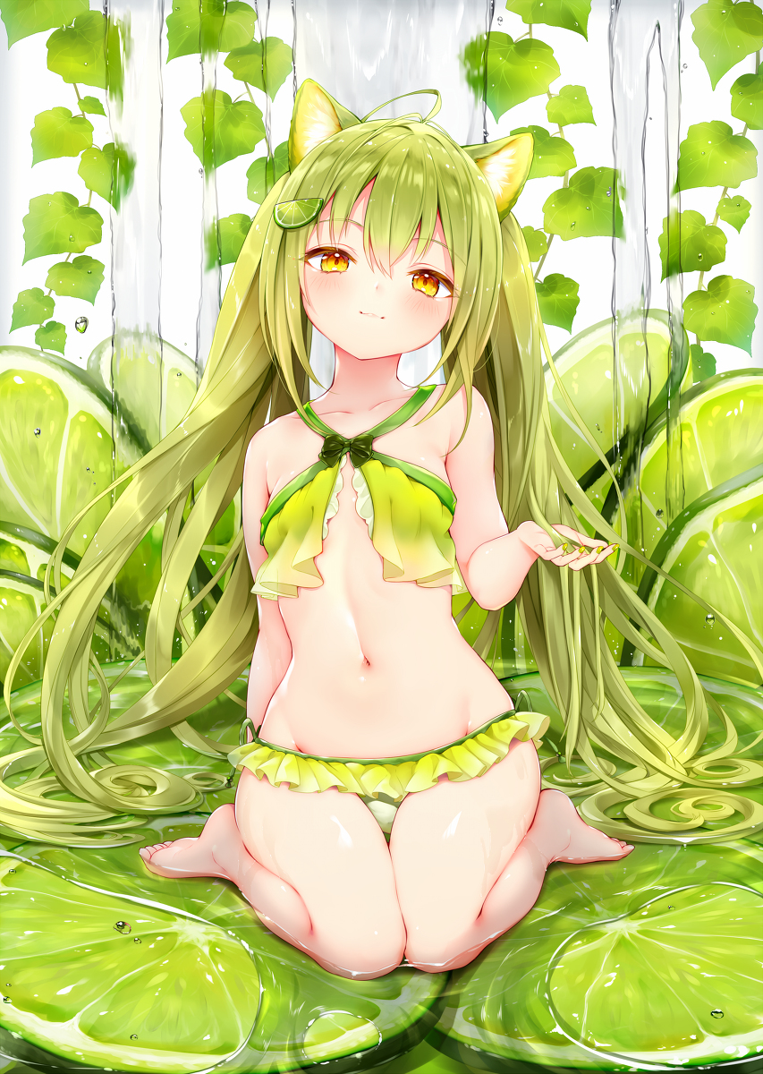 This is a pixiv picture whose title is 💚  lime water 💚.