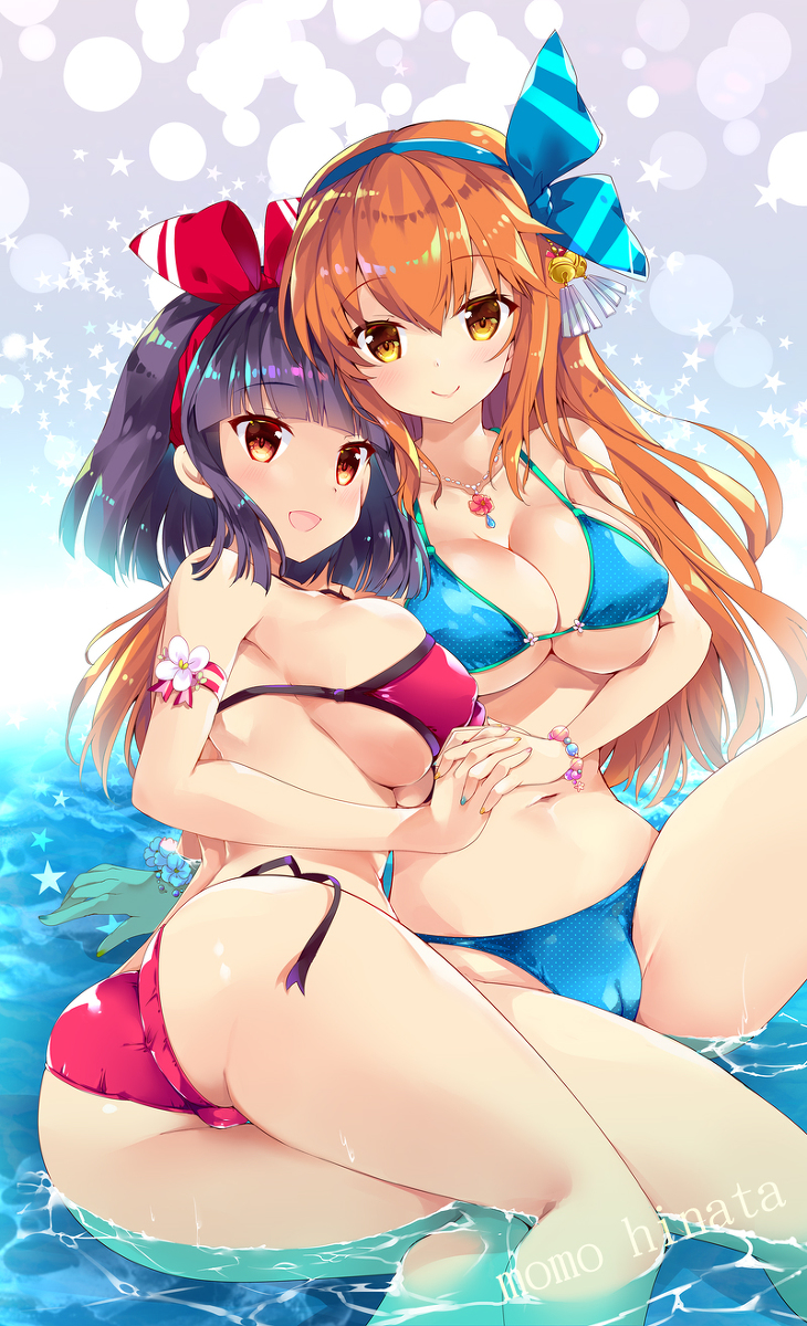 This is a pixiv picture whose title is 夏水着ちゃん.