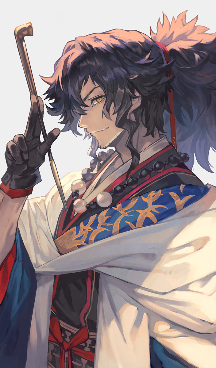 This is a pixiv picture whose title is 和風貴族　岡田以蔵.