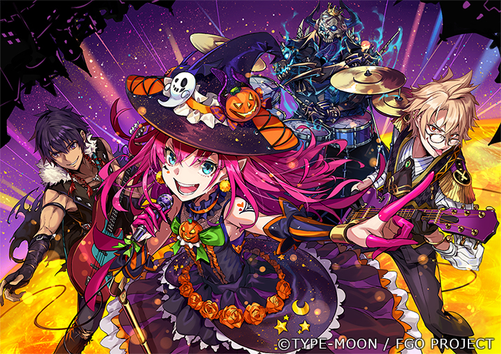 This is a pixiv picture whose title is 【FGO Fes. 2019】「ハロウィン★タウン」展示イラスト.