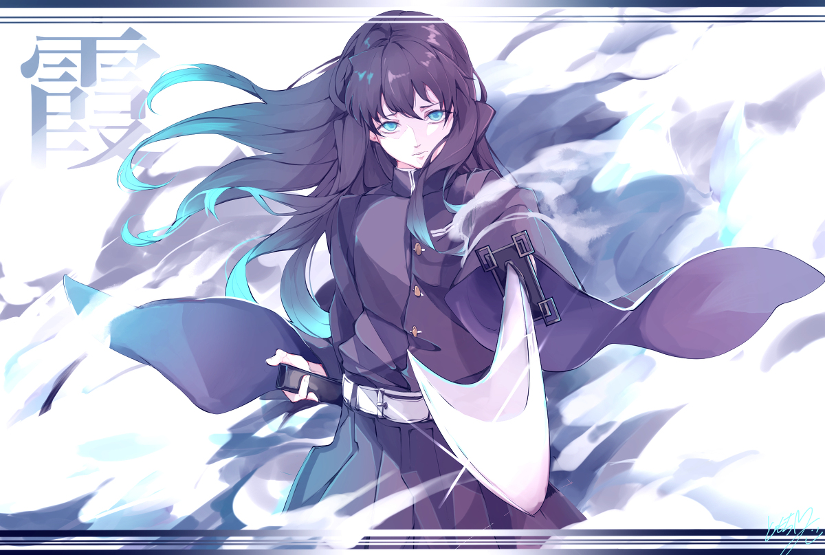 This is a pixiv picture whose title is 霞柱.